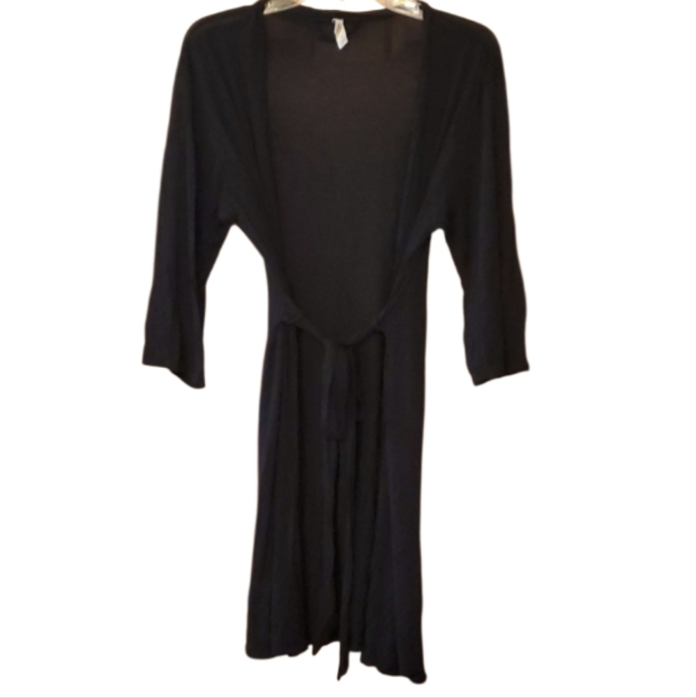 Marilyn Monroe Intimates Black Rayon Short Robe‎ Size Small